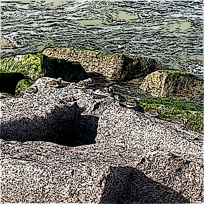 Waves by the seaside